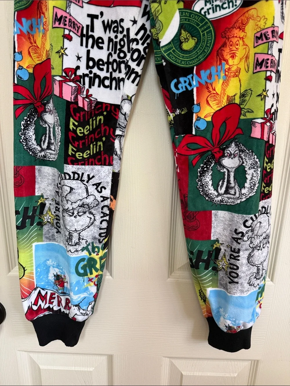 Justice The Grinch Multi-Color Kids Pajama Bottoms